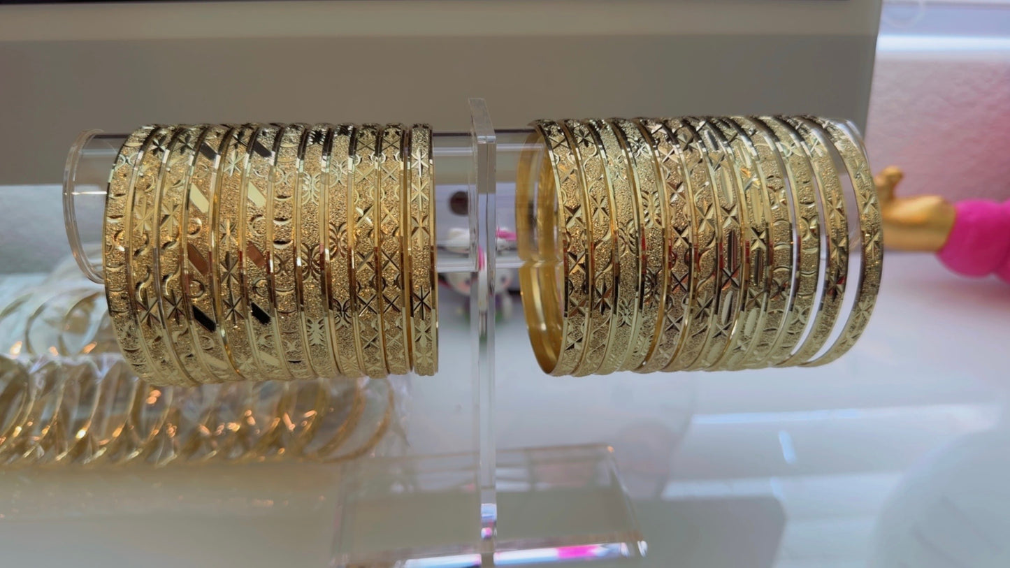 (3) Stacked Candy Bangles