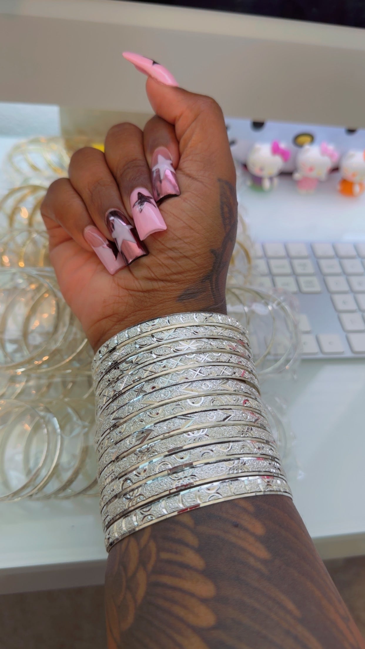 (12) Stacked Candy Bangles