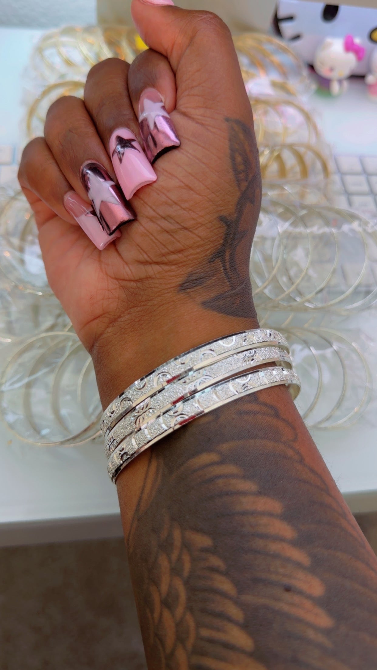 (3) Stacked Candy Bangles