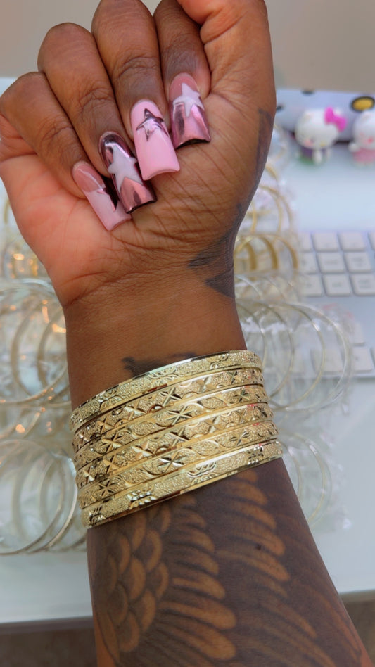 (6) Stacked Candy Bangles