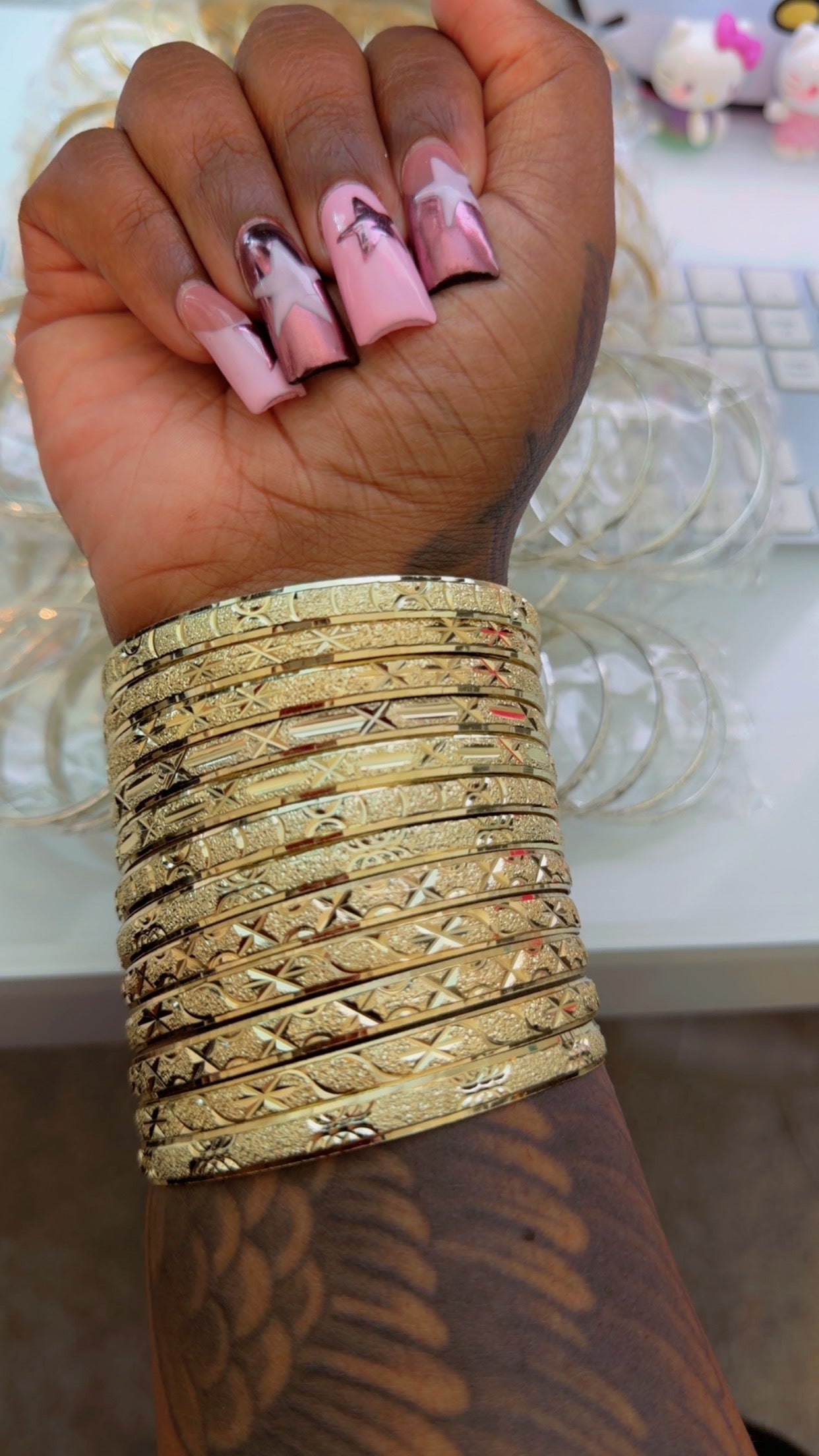 (12) Stacked Candy Bangles