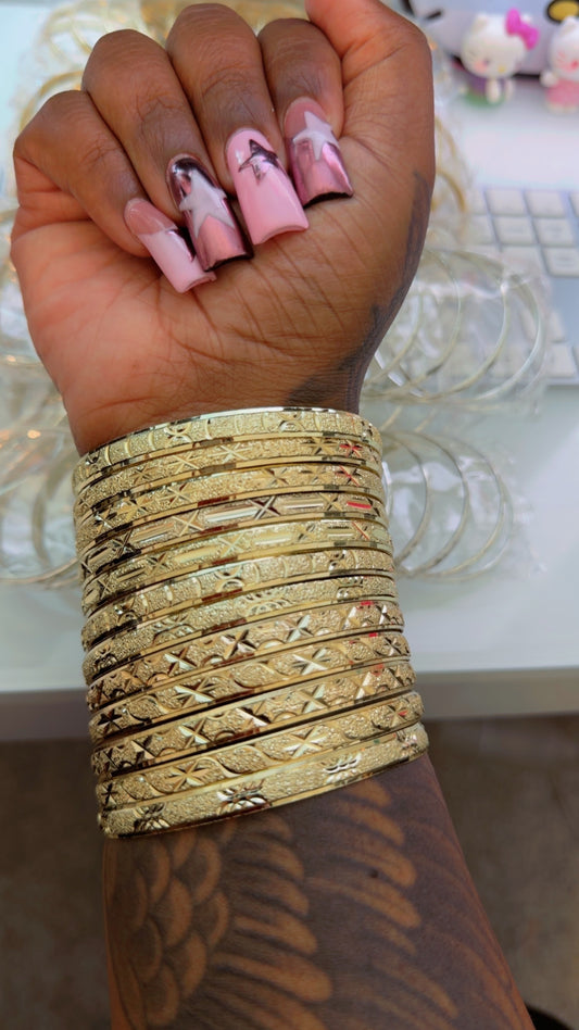 (12) Stacked Candy Bangles